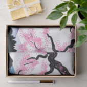 Kirschblüten und -gebirge seidenpapier (Geschenk)