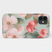Kirschblüten und Kirschen Frühlings Kunst  Case-Mate iPhone Hülle (Rückseite (Horizontal))