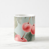 Kirschblüten und Kirschen Frühlings Kunst  Kaffeetasse (Mittel)