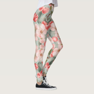 Kirschblüten und Kirschen Frühlings Kunst Leggings
