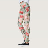 Kirschblüten und Kirschen Frühlings Kunst  Leggings (Links)