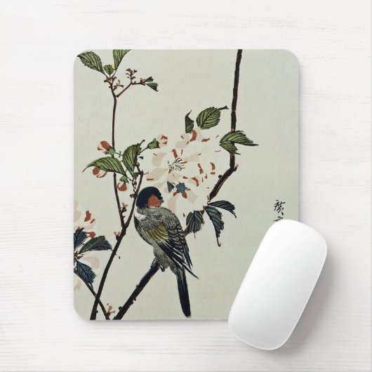 Kirschblüten und kleiner Vogel Mousepad (Mit Mouse)
