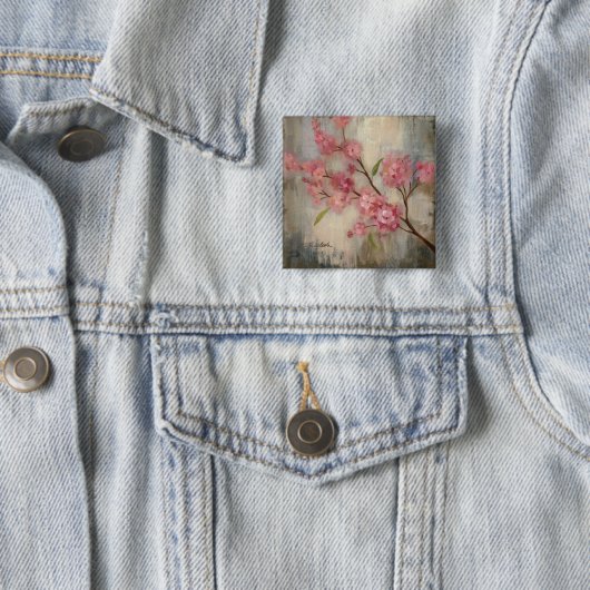 Kirschblüten und -niederlassung button (Beispiel)