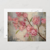 Kirschblüten und -niederlassung postkarte (Vorne/Hinten)