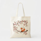 Kirschblüten und Niedlicher Fuchs - Tasche für den (Vorne)