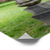 Kirschblüten und Pagode-Plakatpapier (Matte) Poster (Ecke)