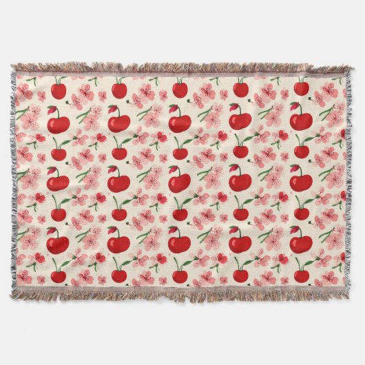 Kirschblüten und rosa Blüten Decke (Vorderseite)