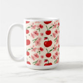 Kirschblüten und rosa Blüten Kaffeetasse (Links)