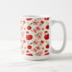Kirschblüten und rosa Blüten Kaffeetasse