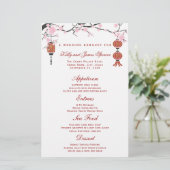 Kirschblüten und rote Lanterns | Menükarten (Stehend Vorderseite)