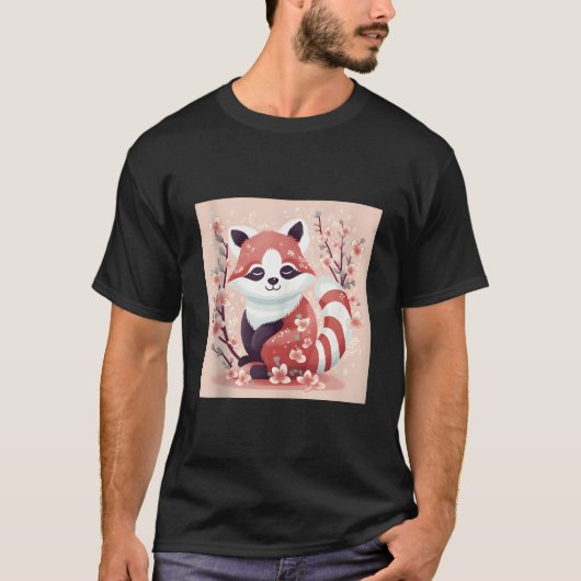 Kirschblüten und Rote-Panda-Arbeit Wunderschöne Dr T-Shirt (Vorderseite)