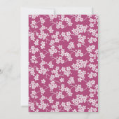 Kirschblüten und -streifen einladung (Rückseite)