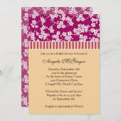 Kirschblüten und -streifen einladung (Vorne/Hinten)