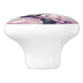 Kirschblüten und Vögel Japanische Knochen Keramikknauf (Seitenansicht)