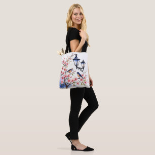 Kirschblüten und Vögel Tasche