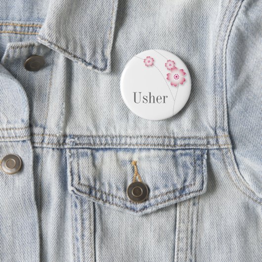 Kirschblüten-Usher-Knopf Button (Beispiel)