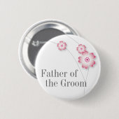 Kirschblüten-Vater des Bräutigam-Knopfes Button (Vorne & Hinten)