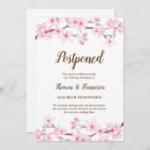 Kirschblüten vertagte Hochzeitsankündigung Einladung (Vorne/Hinten)