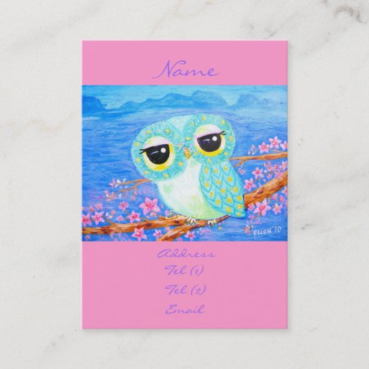 Kirschblüten Visitenkarte (Vorderseite)