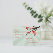 Kirschblüten Visitenkarte (Stehend Vorderseite)