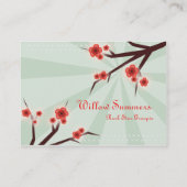Kirschblüten Visitenkarte (Rückseite)