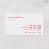 Kirschblüten-Visitenkarten Visitenkarte (Rückseite)