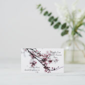 Kirschblüten-Visitenkarten Visitenkarte (Stehend Vorderseite)