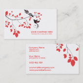 Kirschblüten-Vogel-Visitenkarten Visitenkarte (Vorne/Hinten)