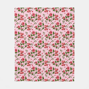 Kirschblüten-Vorhang Fleecedecke