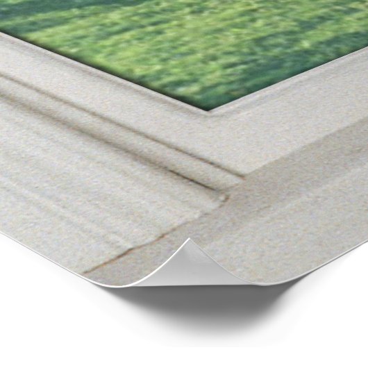 Kirschblüten - Weißes Fake (3) Poster (Ecke)