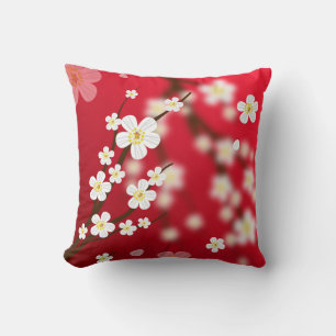 Kirschblüten-Wurfkissen mit Blumenmuster Kissen