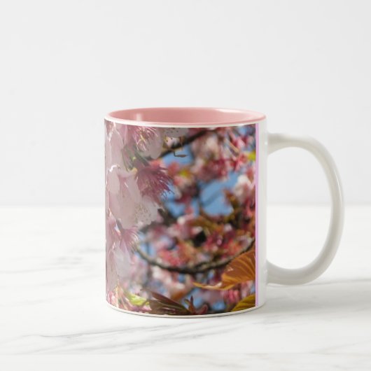Kirschblüten Zweifarbige Tasse (Rechts)