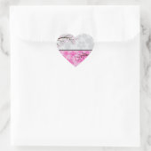 Kirschblütenbanner Herz-Aufkleber (Tasche)