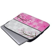 Kirschblütenbanner Laptopschutzhülle (Vorne Knopf)