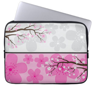 Kirschblütenbanner Laptopschutzhülle