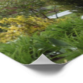 Kirschblütenbaum im Regen Poster (Ecke)