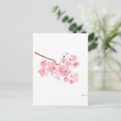 Kirschblütenbaum pink floral eleganter Chic Postkarte (Stehend Vorderseite)