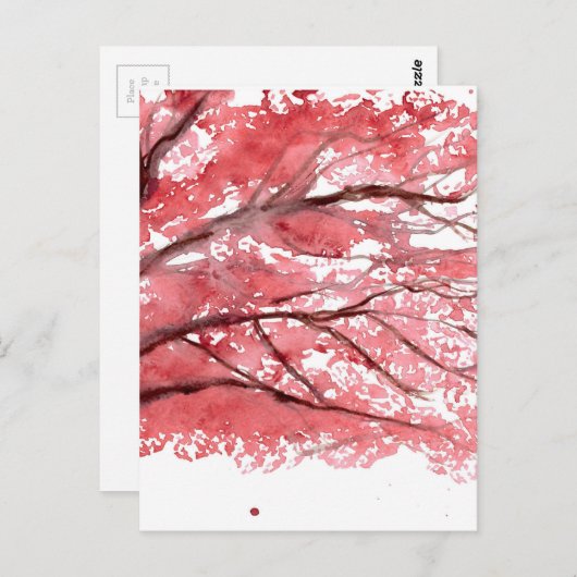 Kirschblütenbaum Postkarte (Vorne/Hinten)