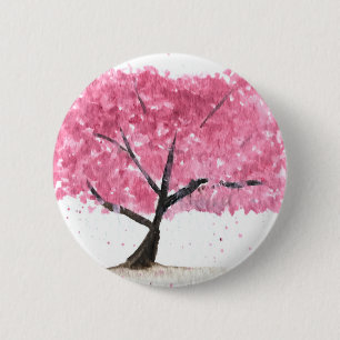 Kirschblütenbaum rosa button