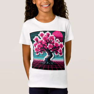Kirschblütenbaum Synthwave 803 T-Shirt