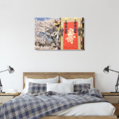 Kirschblütenbaum und Seidenbänder aus Leinwanddruck (Insitu (Schlafzimmer))