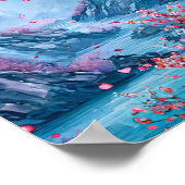 Kirschblütenbaum Wandkunst Sakura Poster (Ecke)