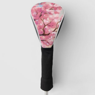 Kirschblütenbäume Rosa Florale Malerei Golf Headcover