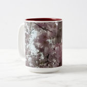 Kirschblütenblüte Zweifarbige Tasse (Vorderseite Links)