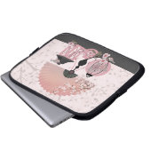 Kirschblütenblüten orientalischer digitaler Kunst Laptopschutzhülle (Vorne Knopf)