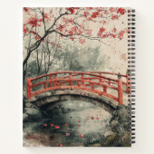 Kirschblütenbrücke Sumi-E-Landschaft (2) Notizblock (Rückseite)