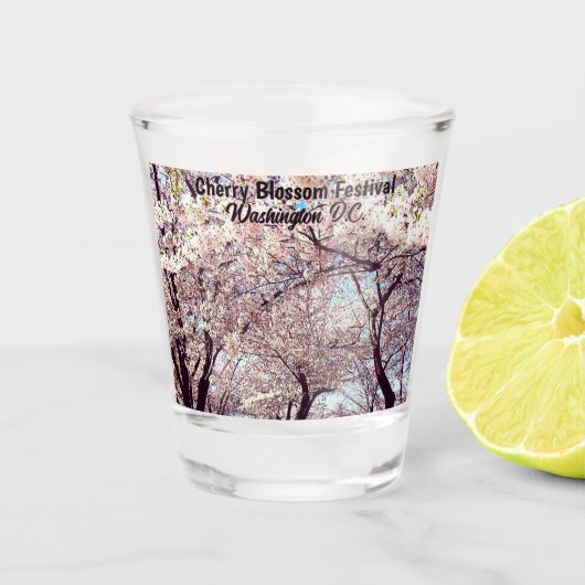 Kirschblütenfest Washington D.C. Souvenir Schnapsglas (Vorderseite)
