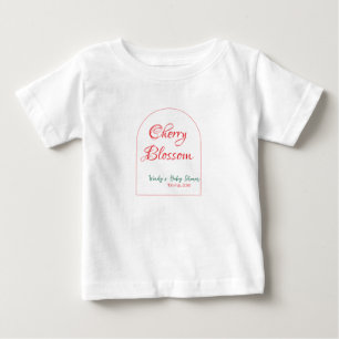 Kirschblütenform Kirsche rosa grün Babyparty na Baby T-shirt