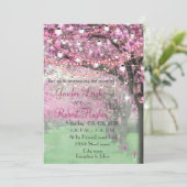 Kirschblütenhochzeit Einladung (Stehend Vorderseite)