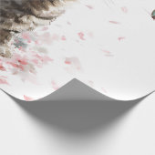 Kirschblütenkatze und Schmetterlinge (11) Geschenkpapier (Ecke)